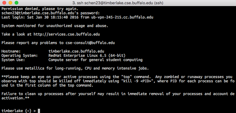 Connecting Remotely to the CSE Timberlake Server